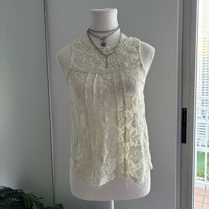 Abercrombie & Fitch Cream Lace Blouse